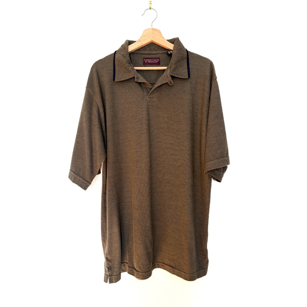 Men's Timber Creek by Wrangler Polo Shirt, Brown & Black, Size Large